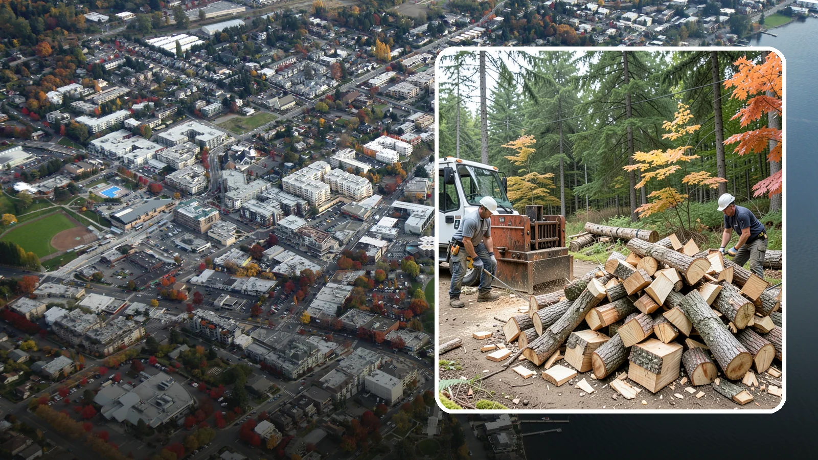 Log Splitting in Kirkland, King County, WA - We split logs and rounds into finished firewood sized for your stove or fire pit.