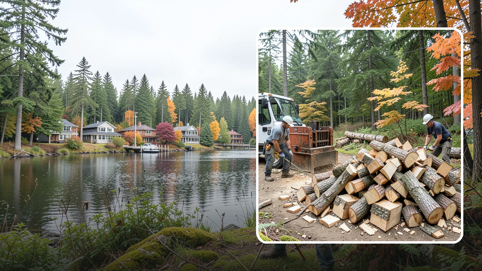 Log Splitting in La Conner, Skagit County, WA - We split logs and rounds into finished firewood sized for your stove or fire pit.