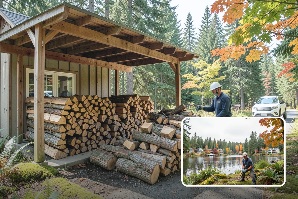 Log Splitting in La Conner, Skagit County, WA - Fast splitting with professional equipment