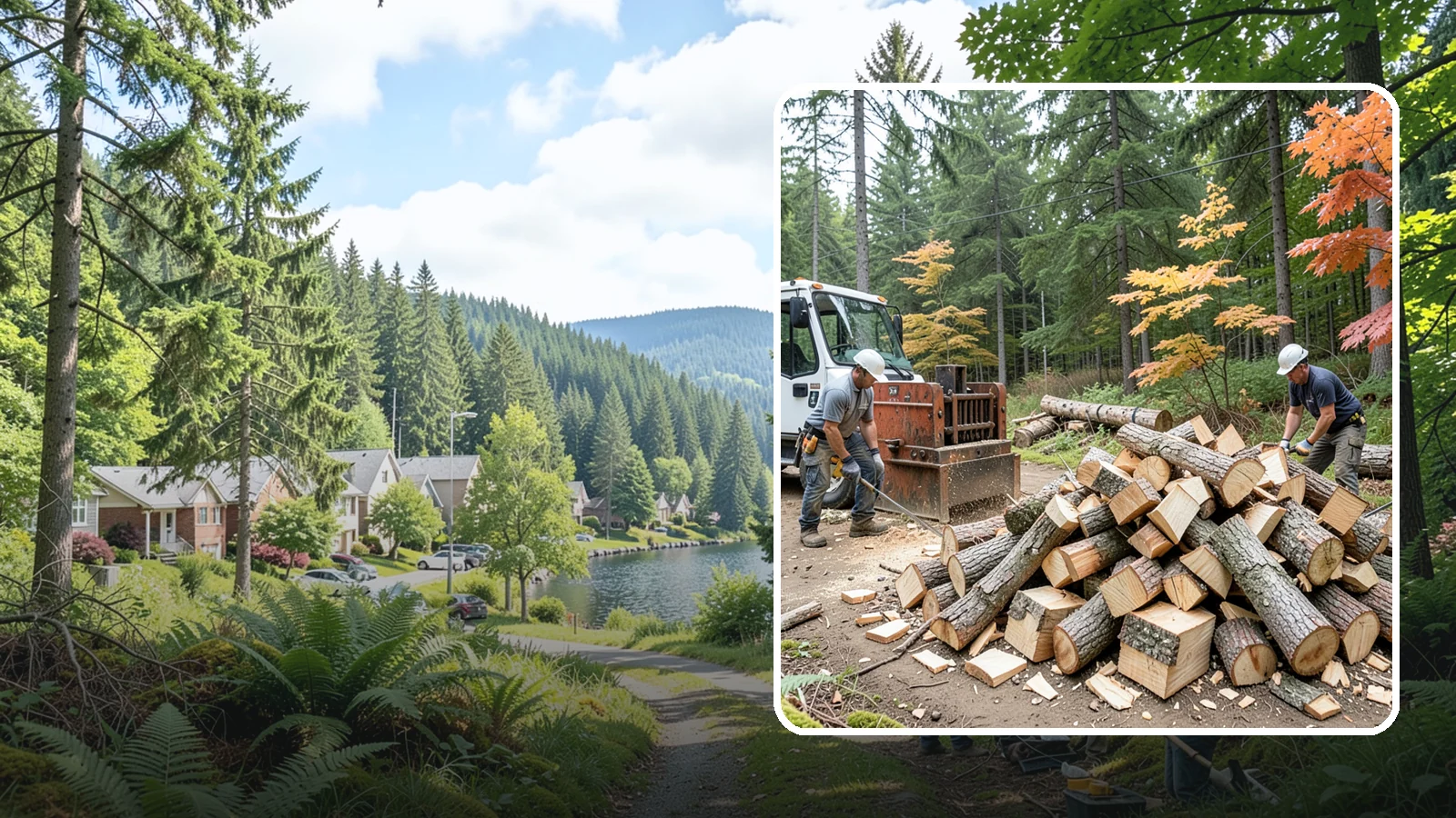 Log Splitting in Lake Forest Park, King County, WA - We split logs and rounds into finished firewood sized for your stove or fire pit.