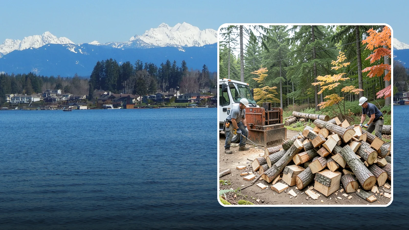Log Splitting in Lake Stevens, Snohomish County, WA - We split logs and rounds into finished firewood sized for your stove or fire pit.