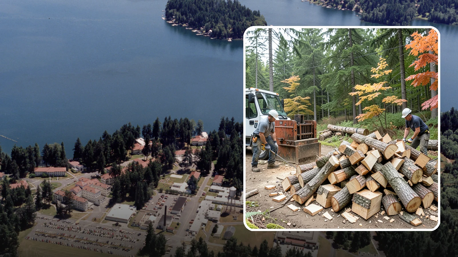 Log Splitting in Lakewood, Pierce County, WA - We split logs and rounds into finished firewood sized for your stove or fire pit.