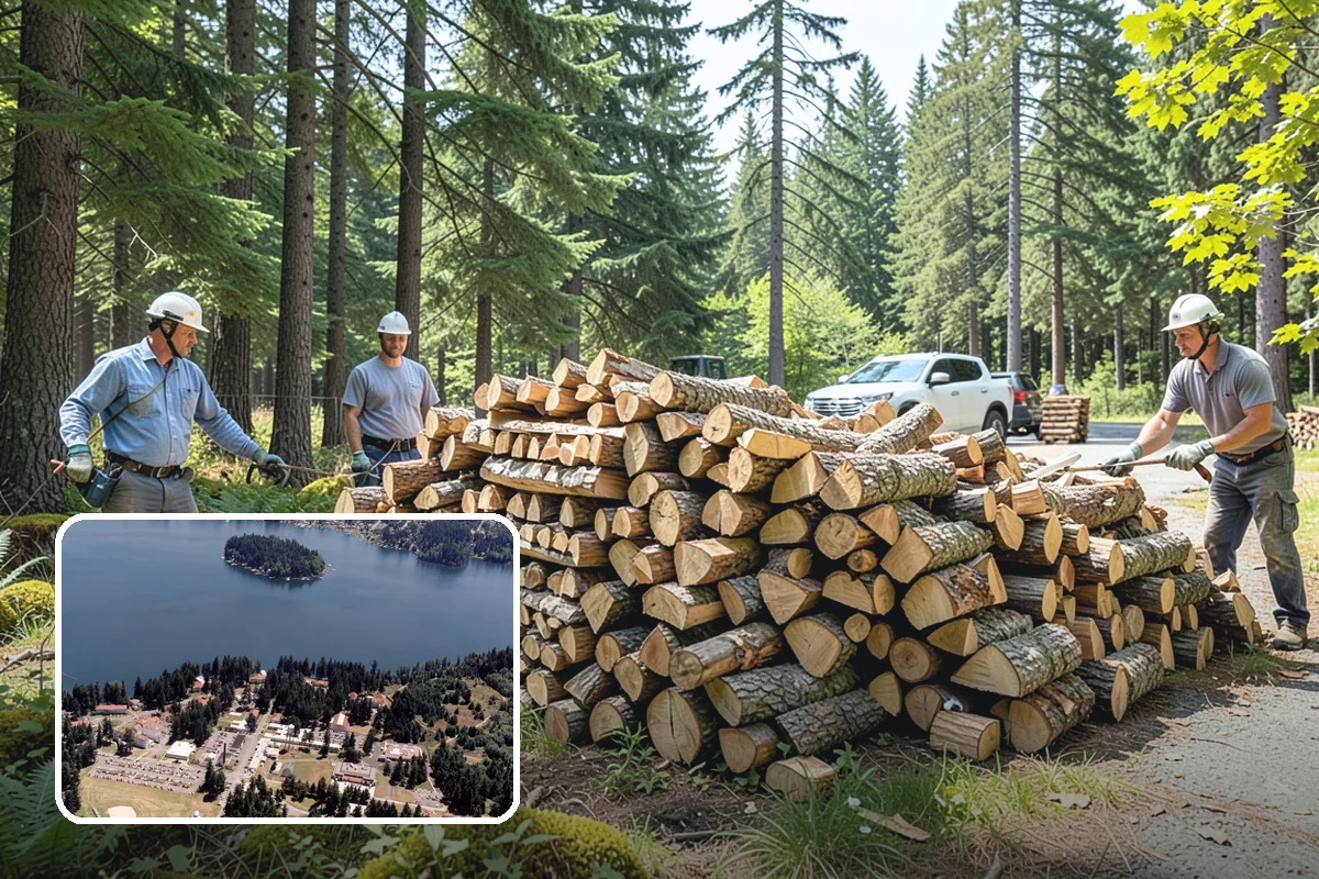 Log Splitting in Lakewood, Pierce County, WA - Fast splitting with professional equipment