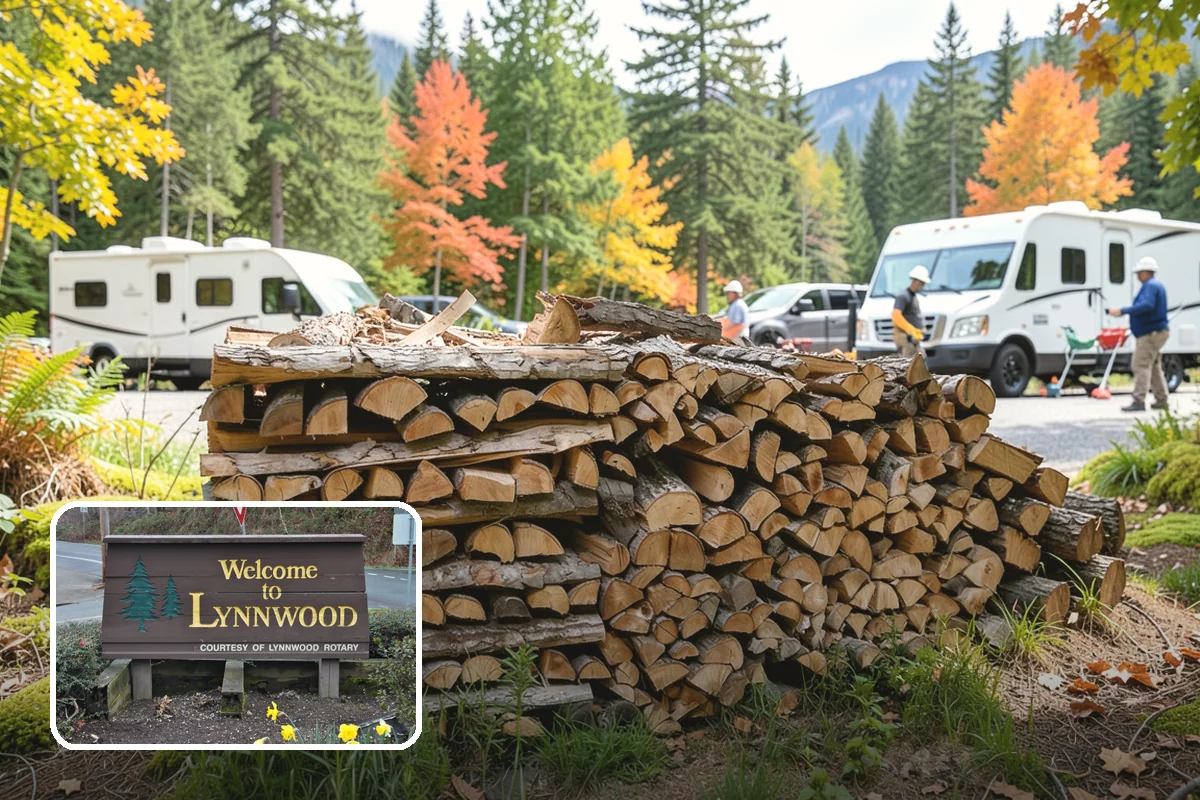 Log Splitting in Lynnwood, Snohomish County, WA - Fast splitting with professional equipment