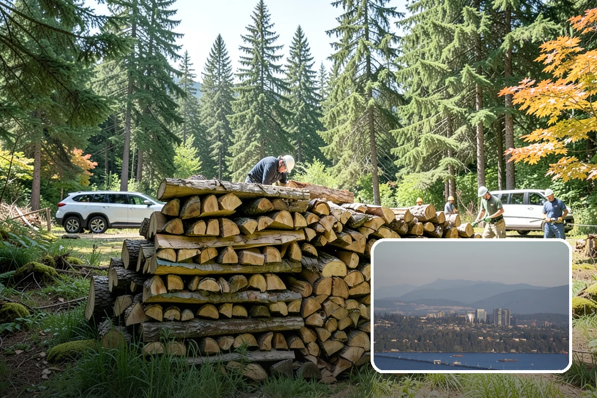 Log Splitting in Medina, King County, WA - Fast splitting with professional equipment