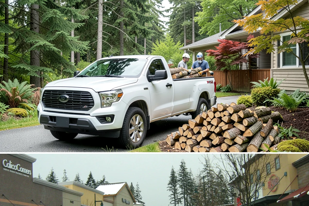 Log Splitting in Mill Creek, Snohomish County, WA - Splitting in spring or early summer gives the wood a full season to dry before cold weather.
