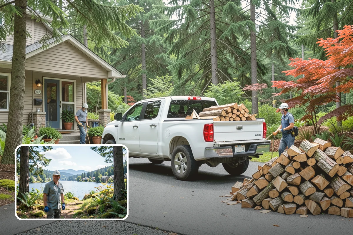 Log Splitting in Milton, King County, WA - Fast splitting with professional equipment