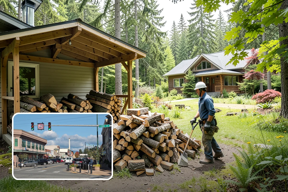 Log Splitting in Monroe, Snohomish County, WA - Fast splitting with professional equipment