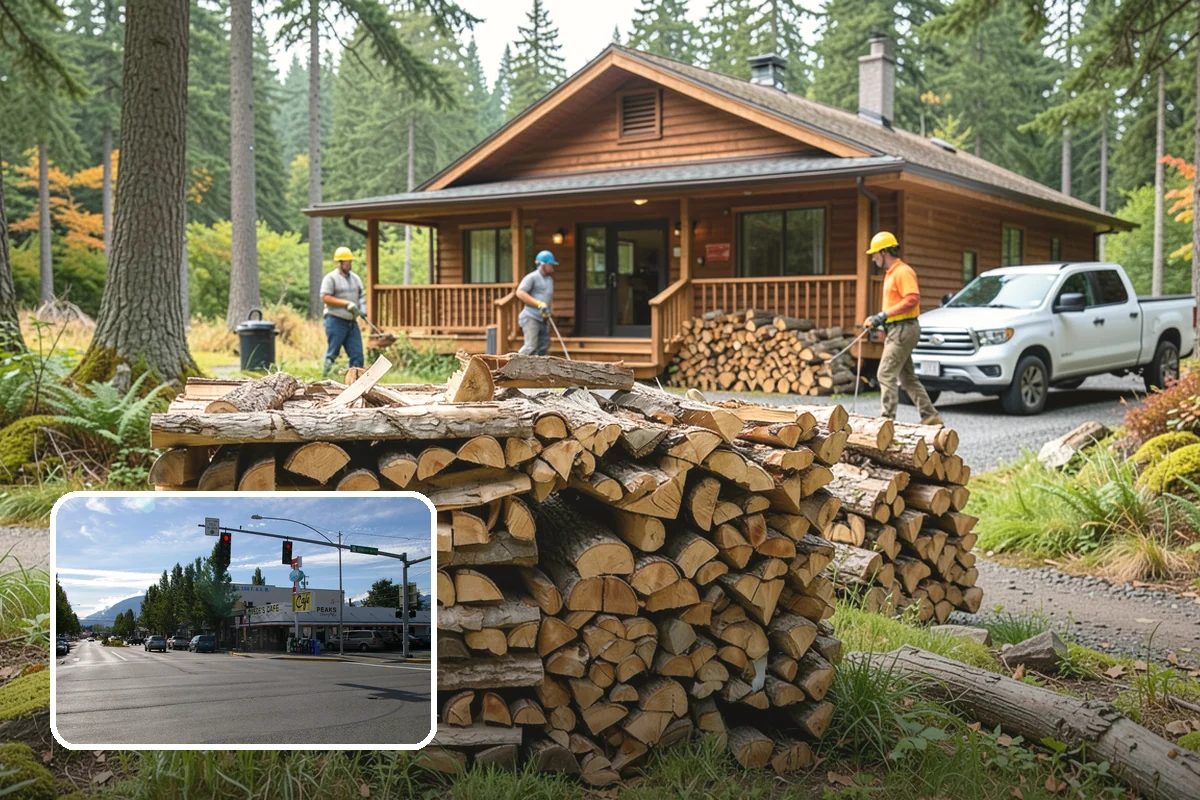 Log Splitting in North Bend, King County, WA - Fast splitting with professional equipment
