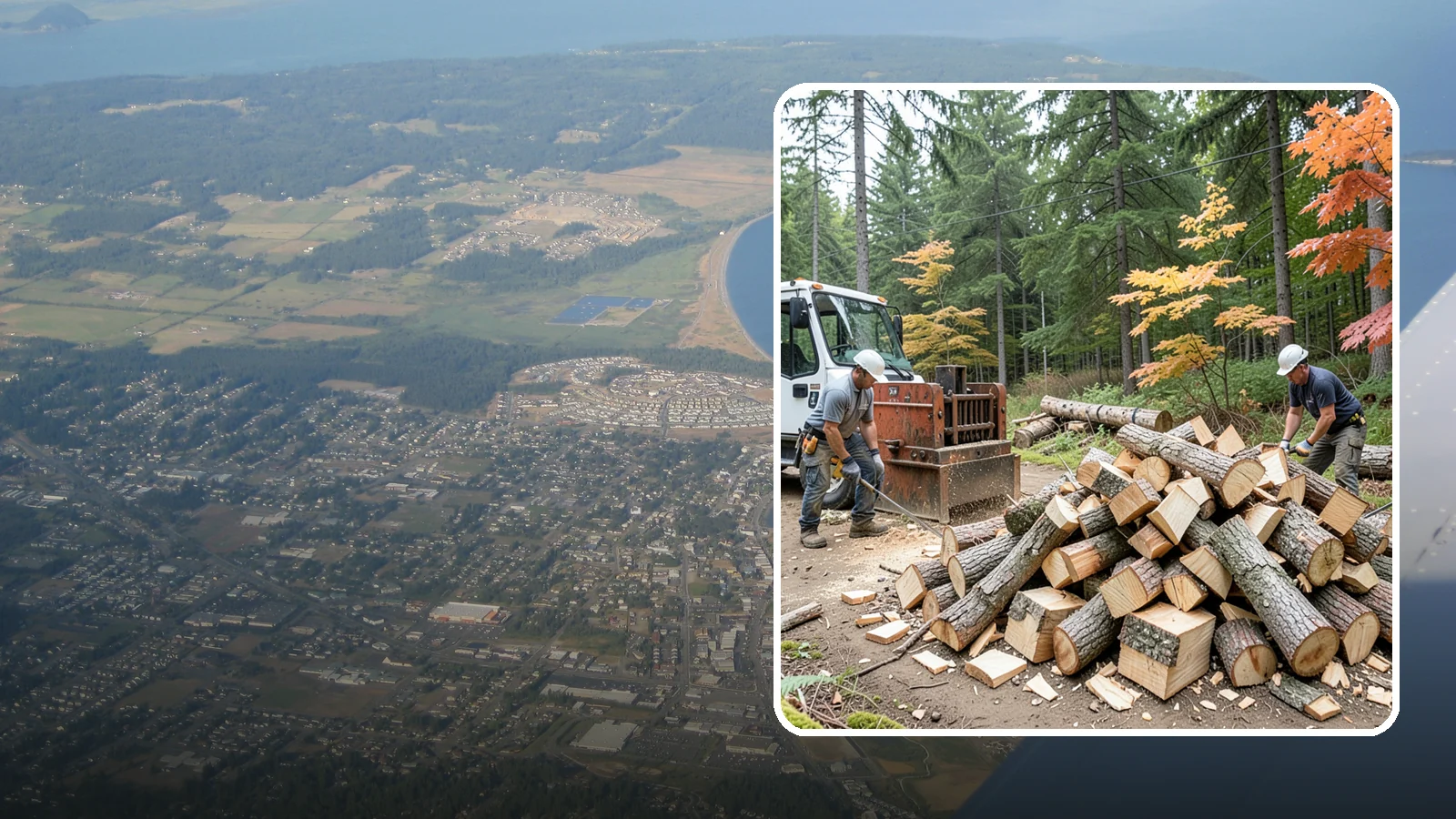 Log Splitting in Oak Harbor, Island County, WA - We split logs and rounds into finished firewood sized for your stove or fire pit.