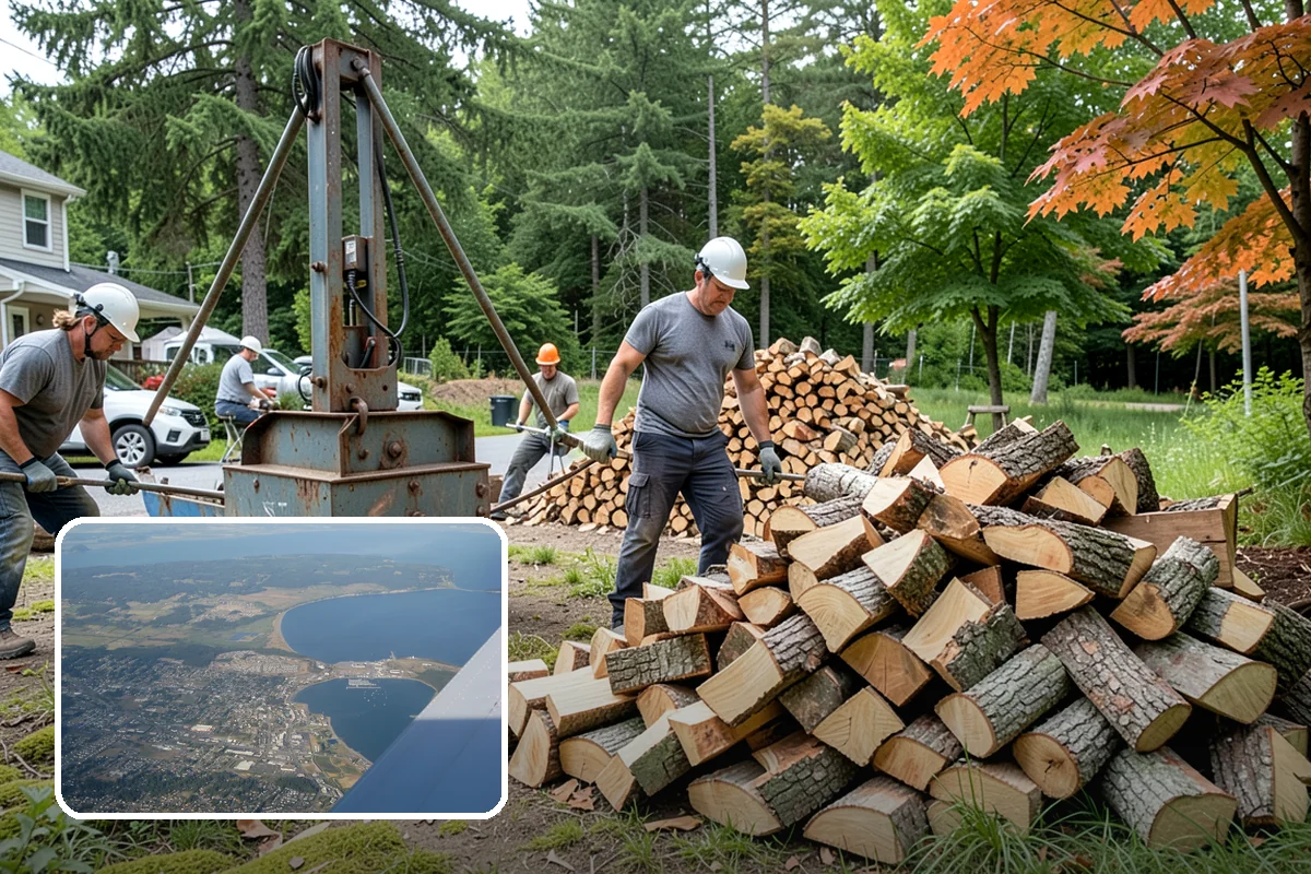Log Splitting in Oak Harbor, Island County, WA - Fast splitting with professional equipment