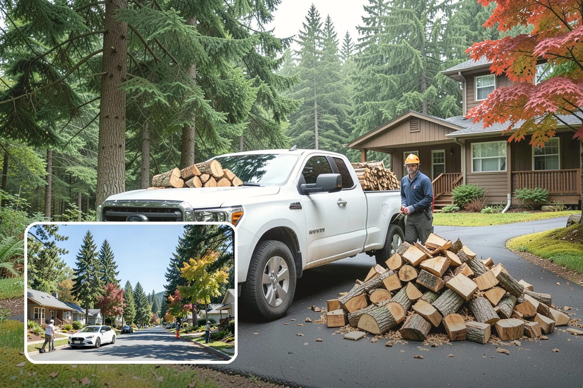 Log Splitting in Orting, Pierce County, WA - Fast splitting with professional equipment