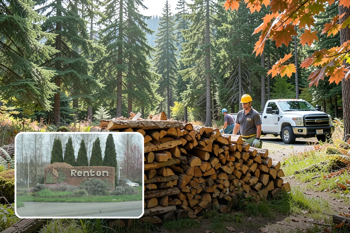 Log Splitting in Renton, King County, WA - Fast splitting with professional equipment