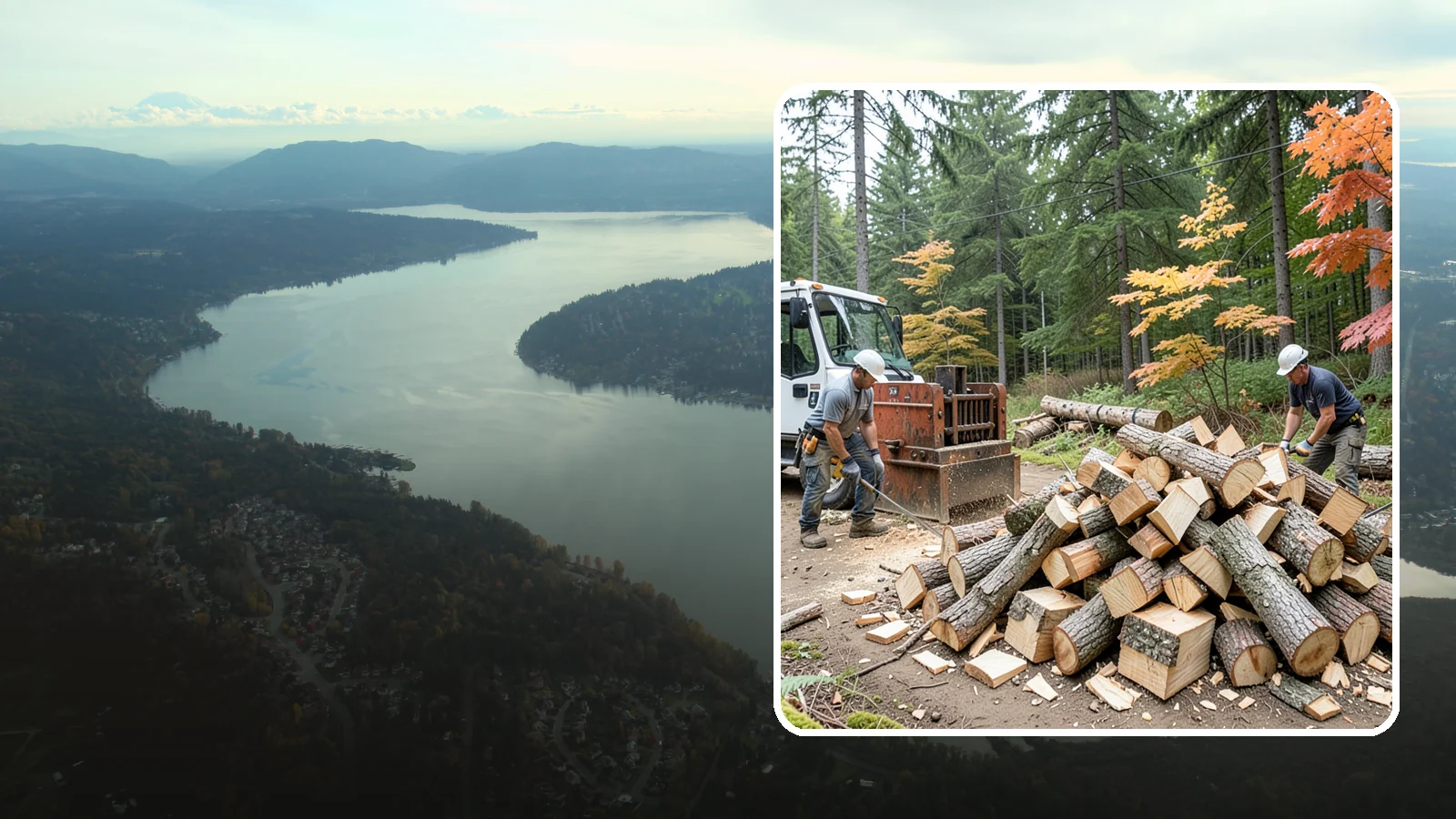 Log Splitting in Sammamish, King County, WA - We split logs and rounds into finished firewood sized for your stove or fire pit.