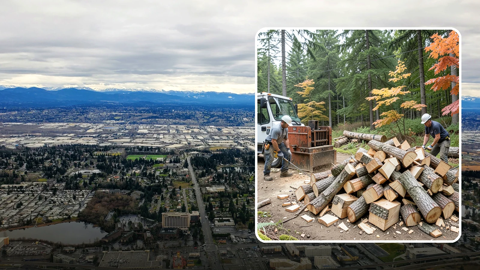 Log Splitting in SeaTac, King County, WA - We split logs and rounds into finished firewood sized for your stove or fire pit.