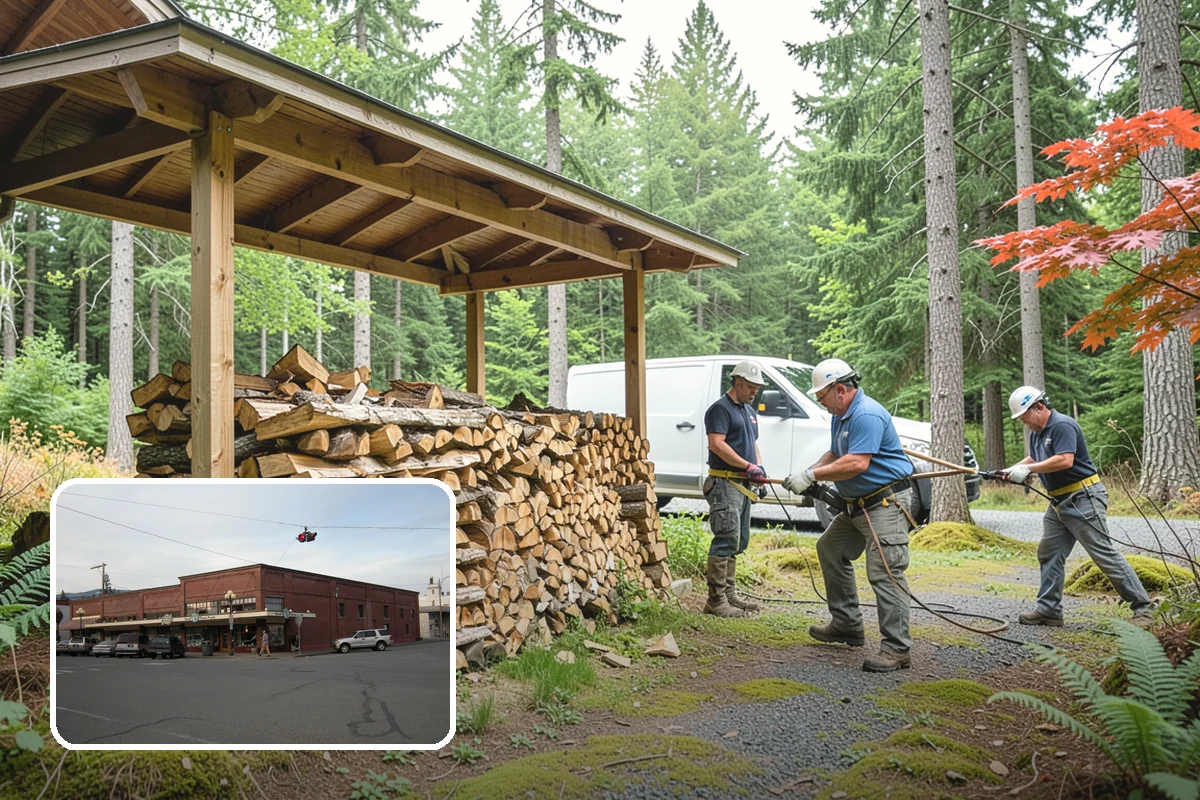 Log Splitting in Sedro-Woolley, Skagit County, WA - Fast splitting with professional equipment