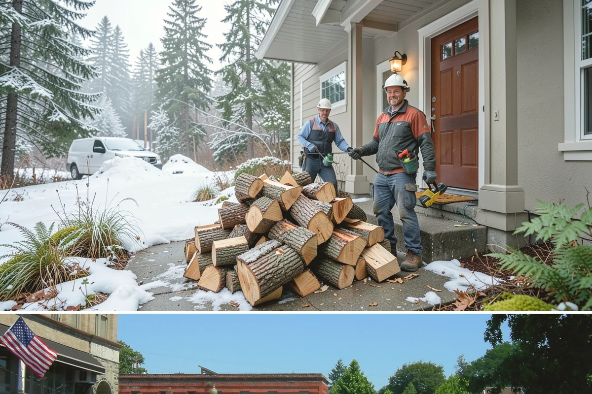 Log Splitting in Snohomish, Snohomish County, WA - Splitting in spring or early summer gives the wood a full season to dry before cold weather.