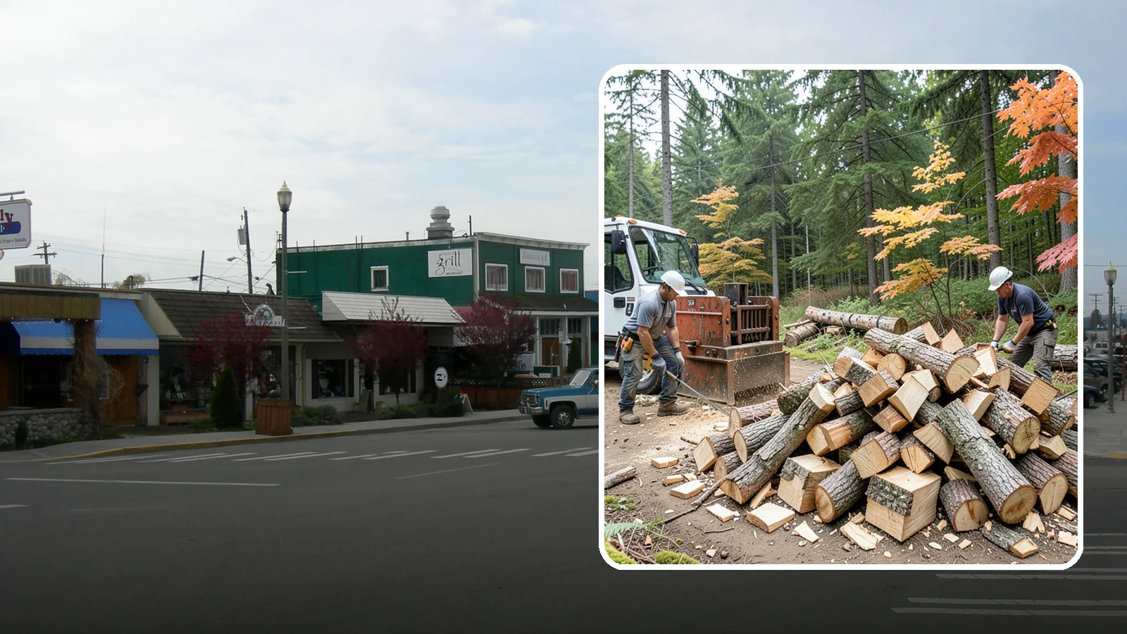 Log Splitting in Stanwood, Snohomish County, WA - We split logs and rounds into finished firewood sized for your stove or fire pit.