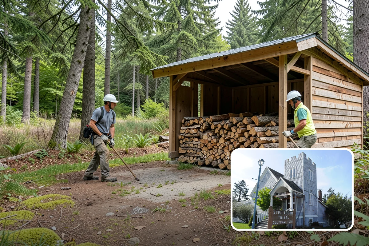 Log Splitting in Steilacoom, Pierce County, WA - Fast splitting with professional equipment
