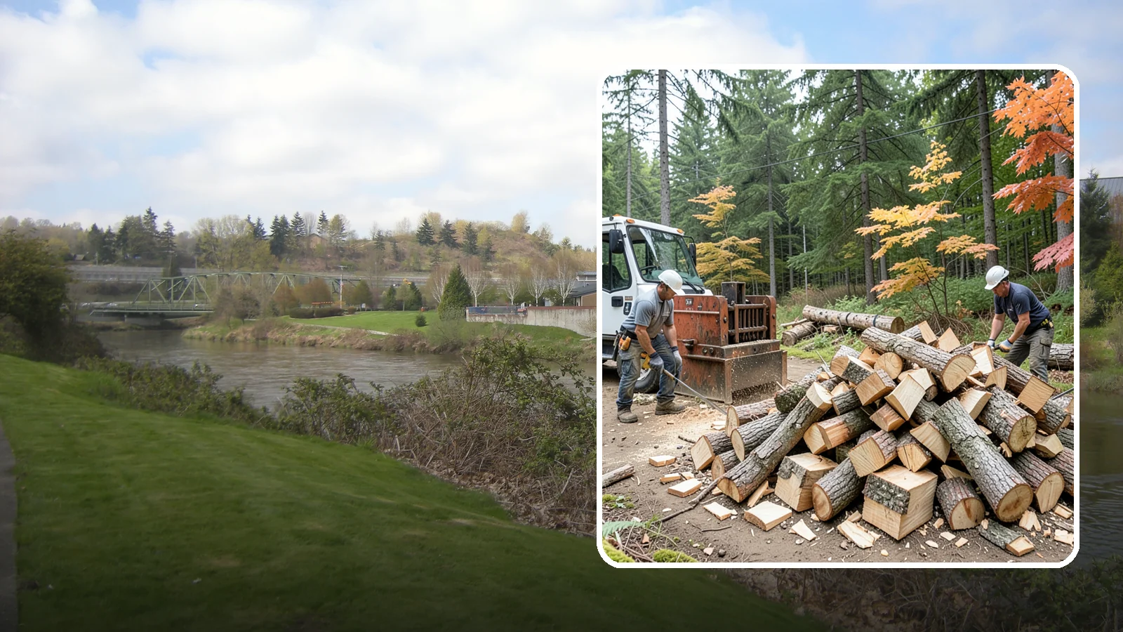 Log Splitting in Tukwila, King County, WA - We split logs and rounds into finished firewood sized for your stove or fire pit.