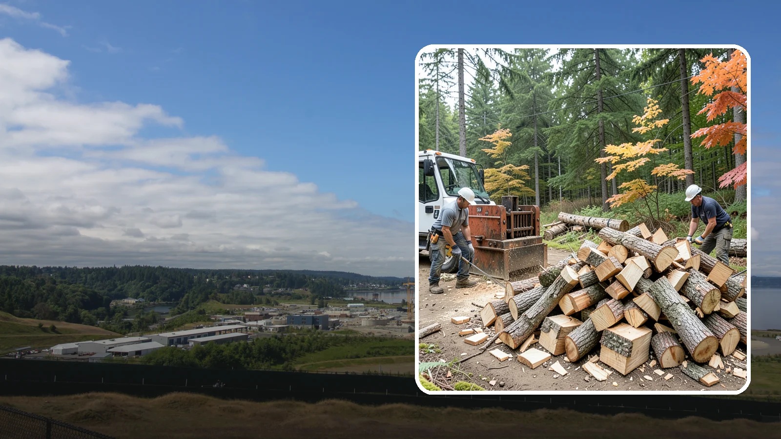 Log Splitting in University Place, Pierce County, WA - We split logs and rounds into finished firewood sized for your stove or fire pit.