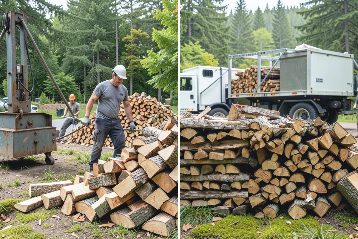 Log Splitting in Wilkeson, Pierce County, WA - We check your rounds and preferred split size