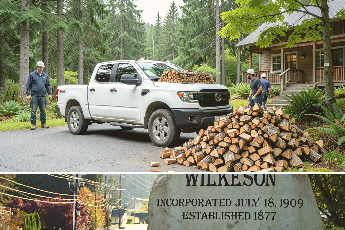 Log Splitting in Wilkeson, Pierce County, WA - Splitting in spring or early summer gives the wood a full season to dry before cold weather.