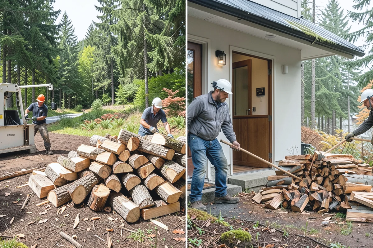 Log Splitting in Woodinville, King County, WA - We check your rounds and preferred split size