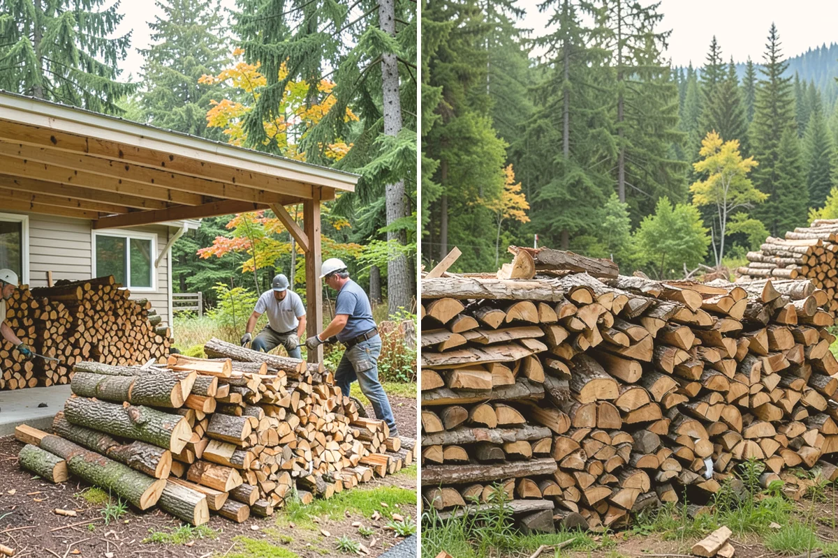 Low-Moisture Firewood in Algona, King County, WA - Cured wood is sorted by moisture