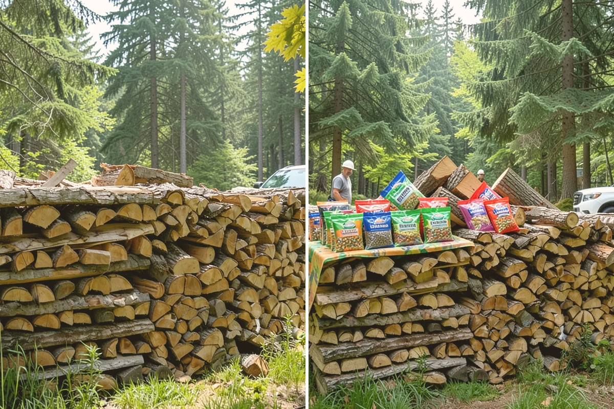 Low-Moisture Firewood in Bellevue, King County, WA - Cured wood is sorted by moisture