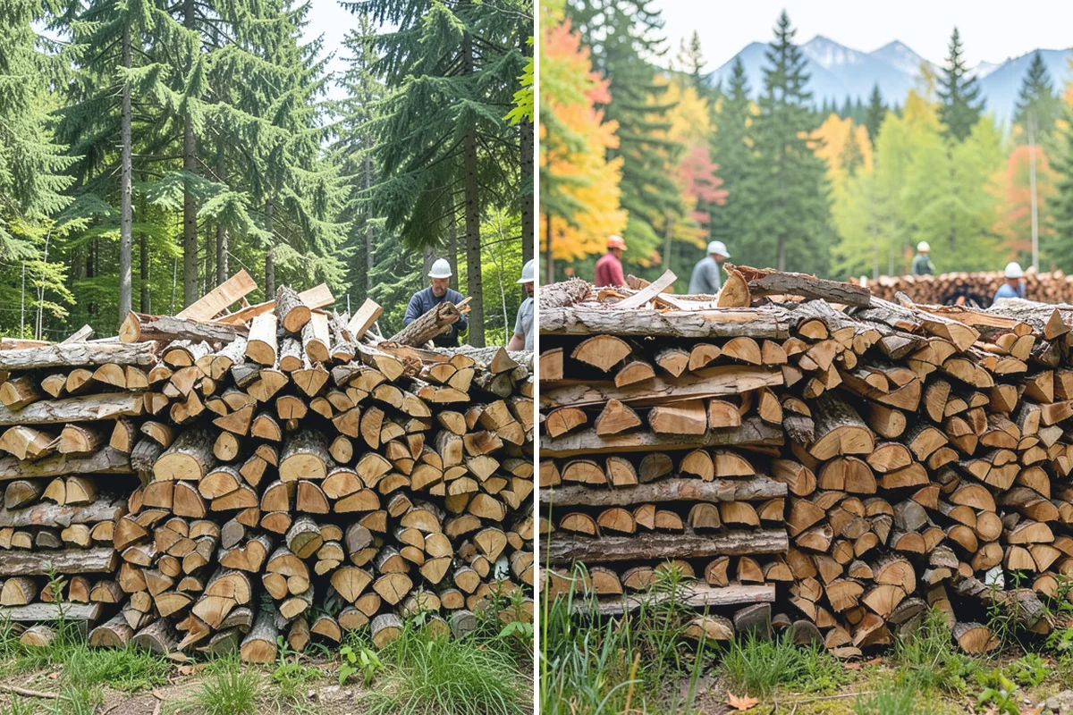 Low-Moisture Firewood in Buckley, Pierce County, WA - Cured wood is sorted by moisture