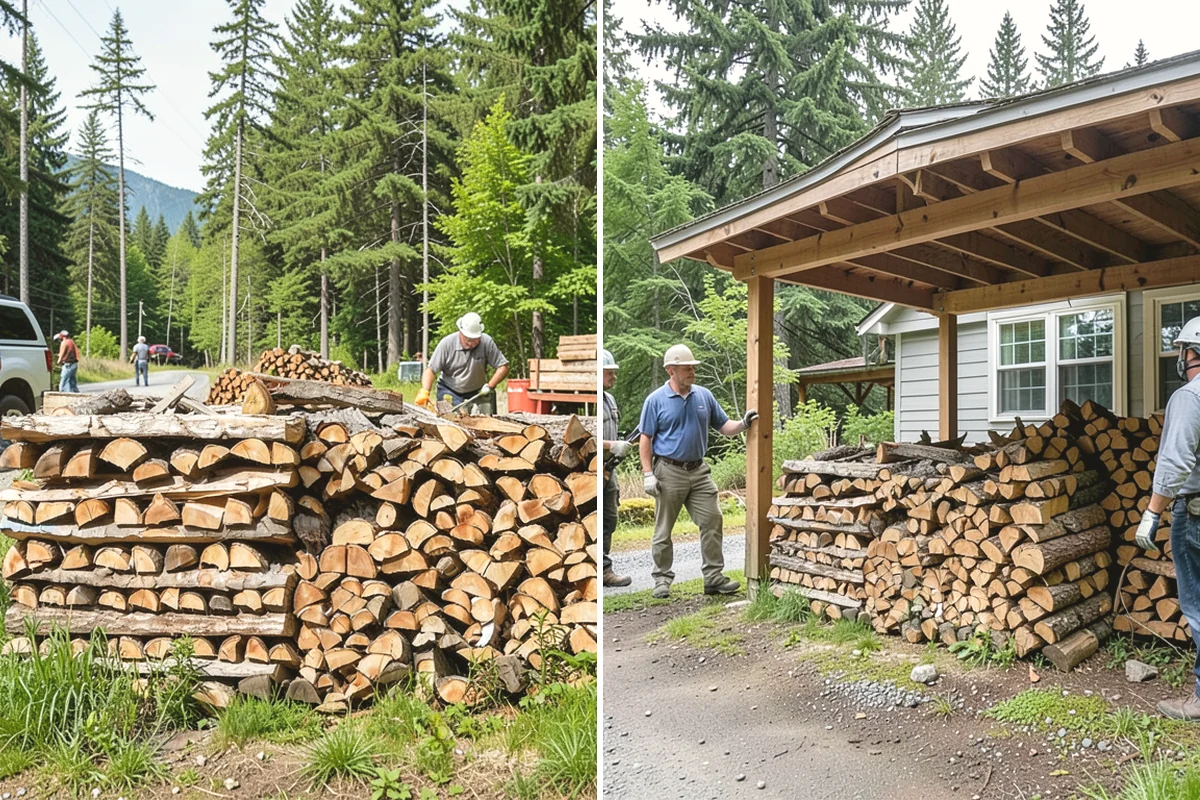 Low-Moisture Firewood in Covington, King County, WA - Cured wood is sorted by moisture