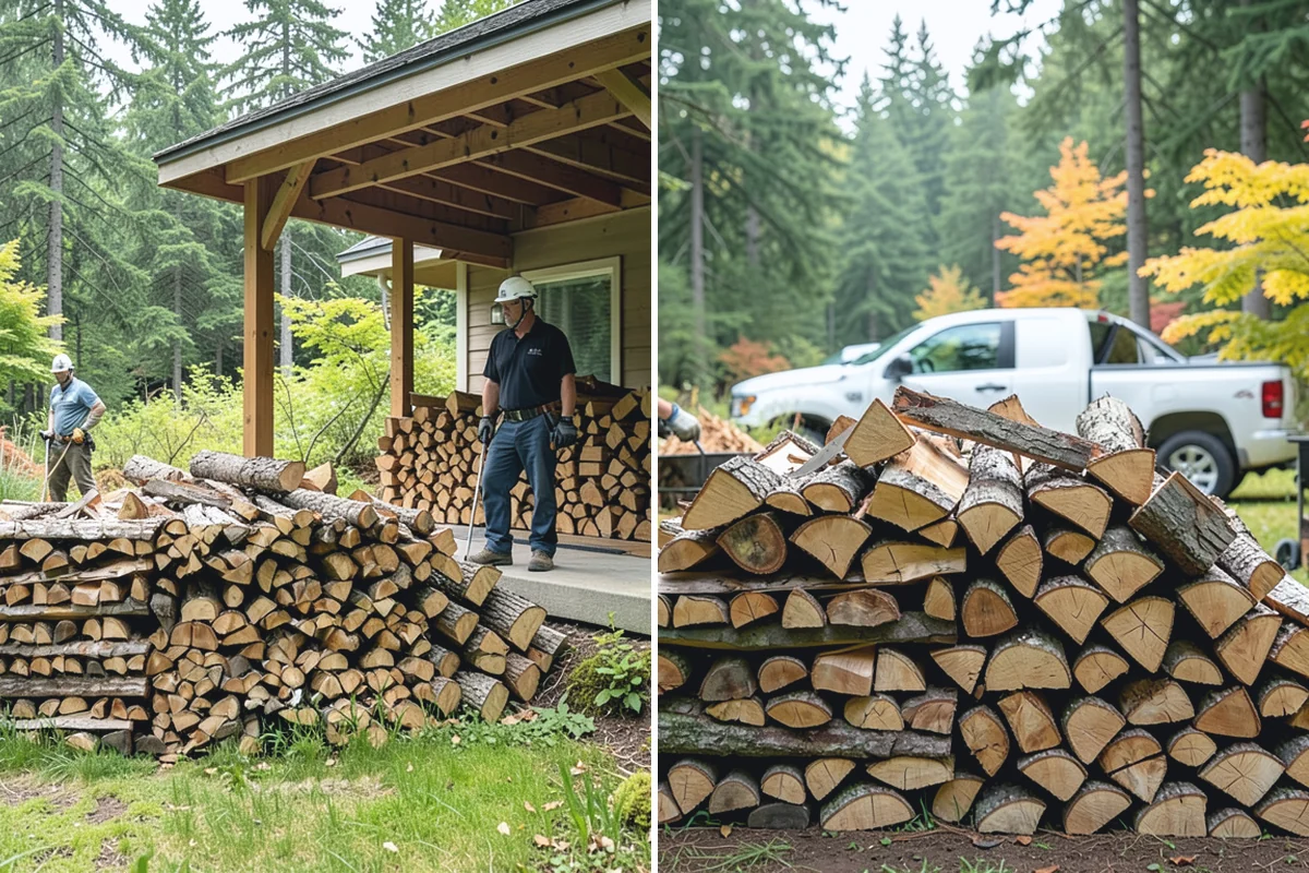 Low-Moisture Firewood in Darrington, WA - Cured wood is sorted by moisture