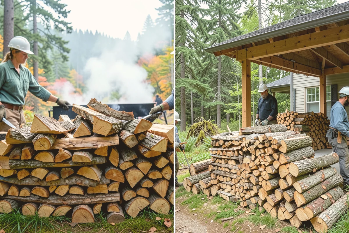Low-Moisture Firewood in Fife, Pierce County, WA - Cured wood is sorted by moisture
