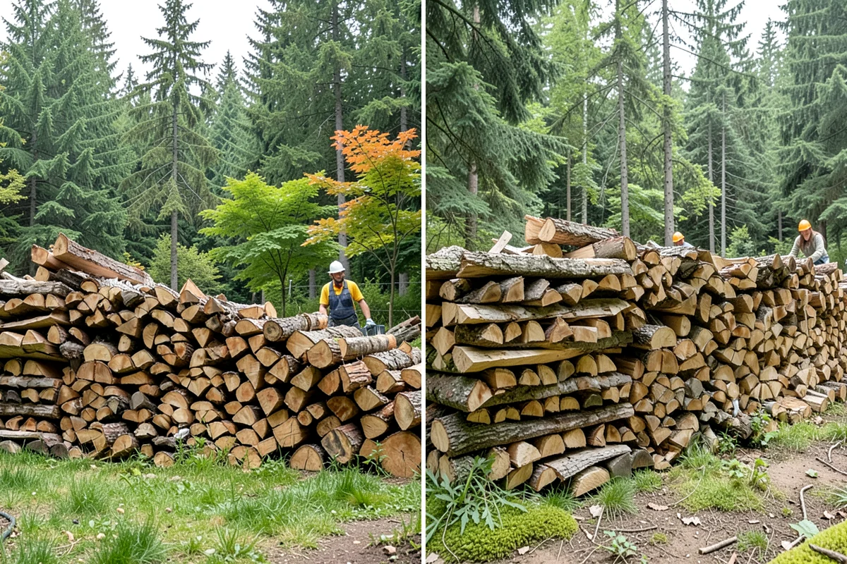 Low-Moisture Firewood in Fircrest, Pierce County, WA - Cured wood is sorted by moisture