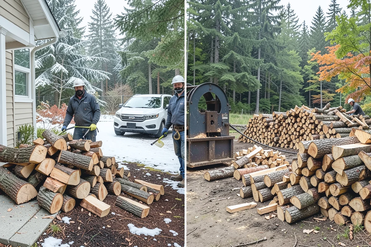 Low-Moisture Firewood in Granite Falls, Snohomish County, WA - Cured wood is sorted by moisture