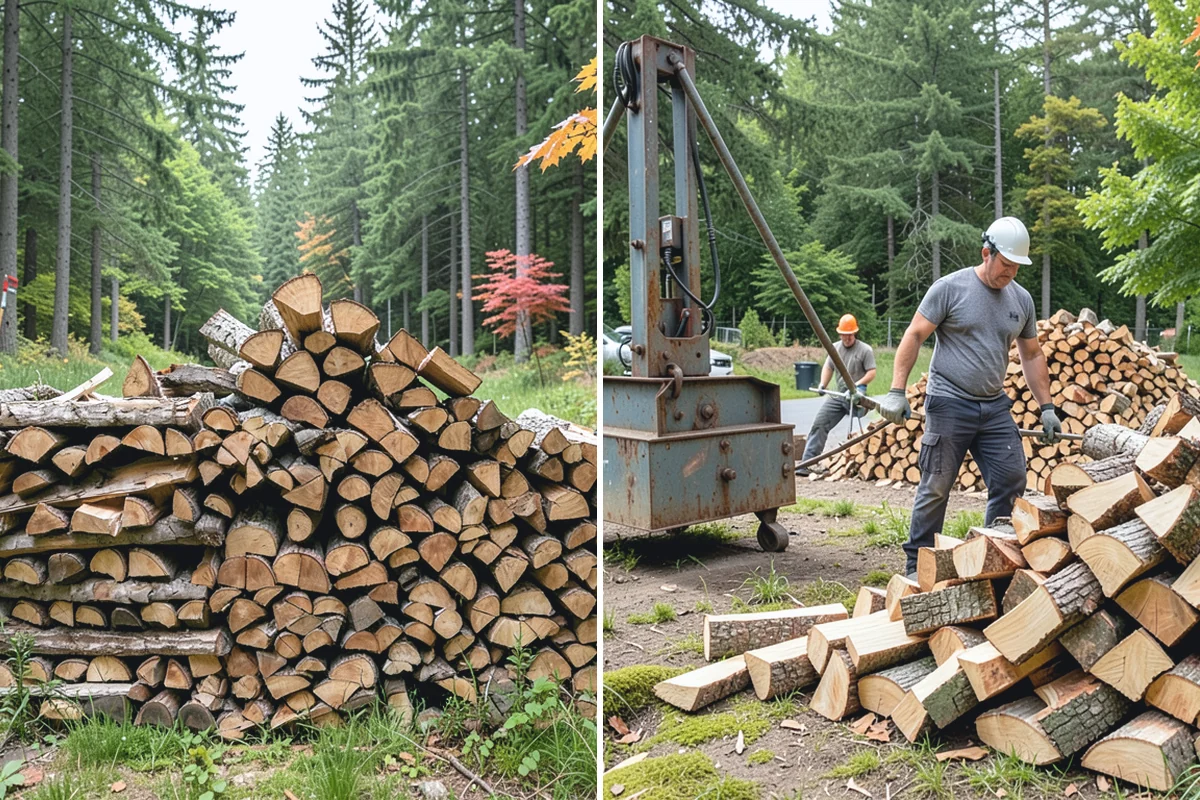 Low-Moisture Firewood in Hamilton, Skagit County, WA - Cured wood is sorted by moisture
