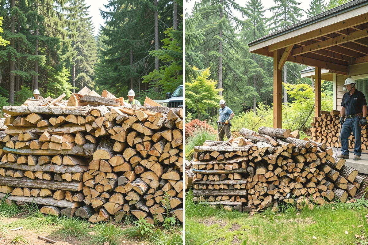 Low-Moisture Firewood in Issaquah, King County, WA - Cured wood is sorted by moisture