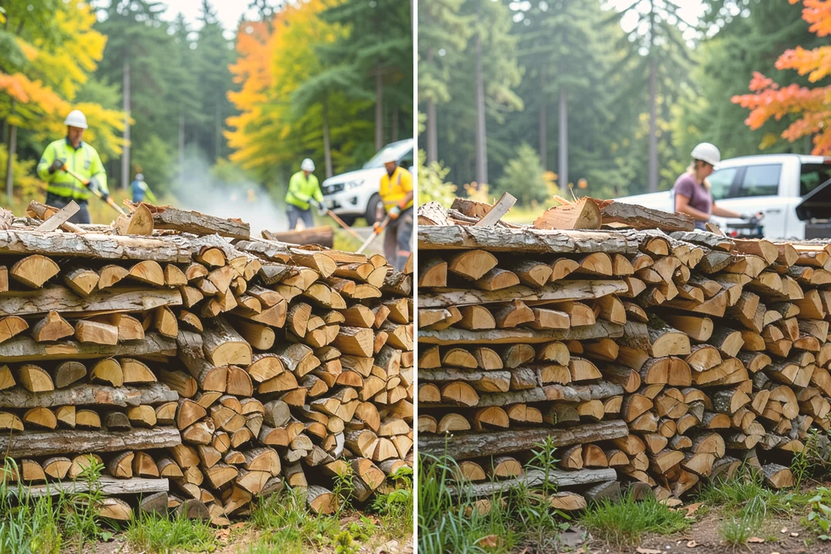 Low-Moisture Firewood in Kirkland, King County, WA - Cured wood is sorted by moisture