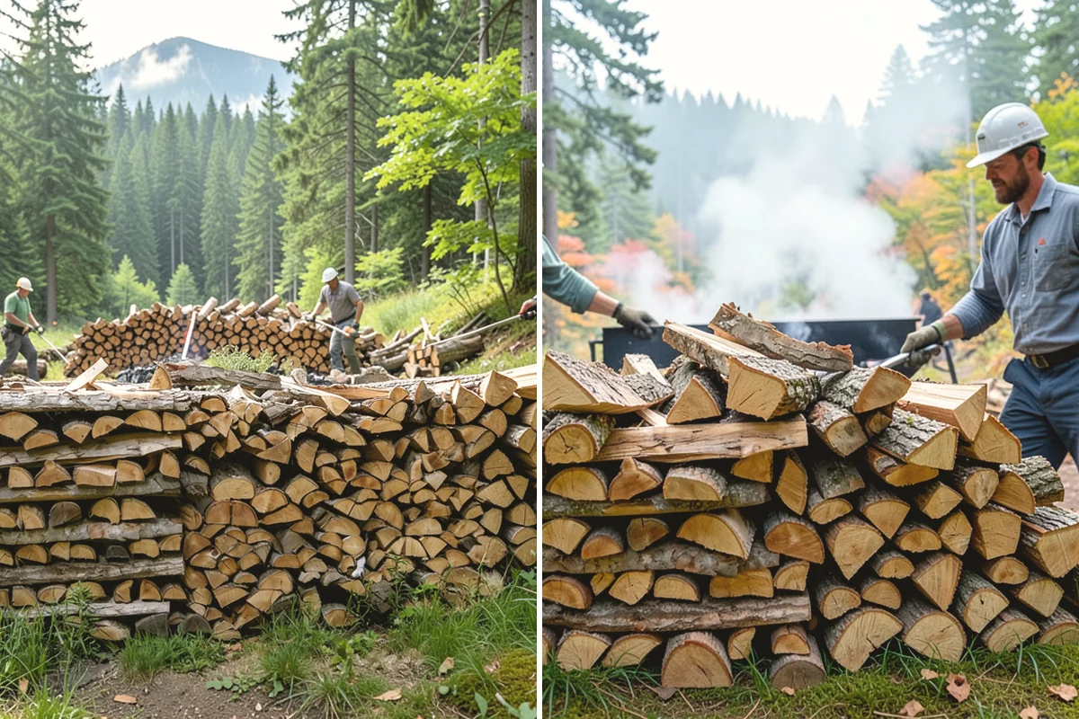 Low-Moisture Firewood in Lake Stevens, Snohomish County, WA - Cured wood is sorted by moisture