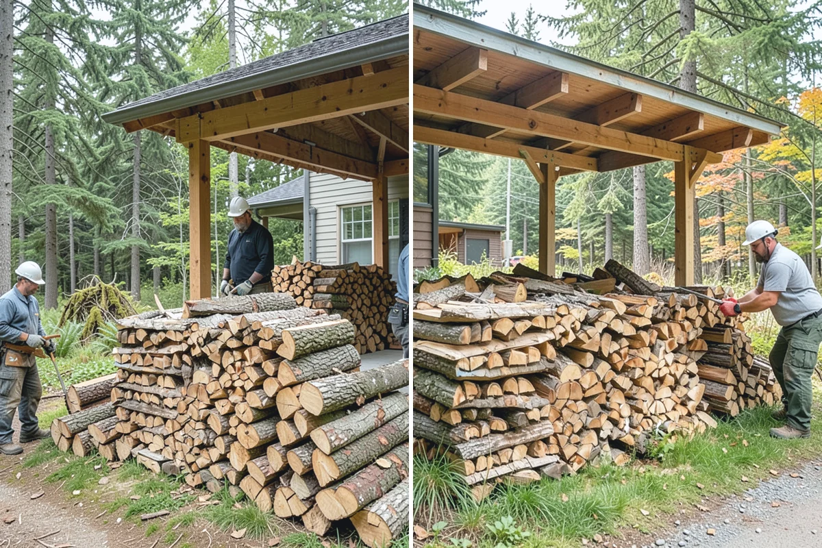 Low-Moisture Firewood in Medina, King County, WA - Cured wood is sorted by moisture
