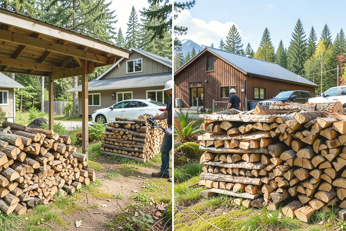 Low-Moisture Firewood in Oak Harbor, Island County, WA - Cured wood is sorted by moisture