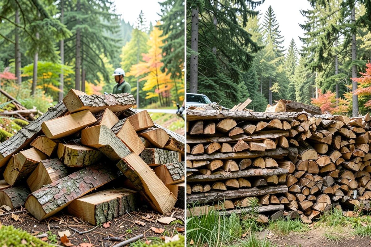 Low-Moisture Firewood in Puyallup, Pierce County, WA - Cured wood is sorted by moisture