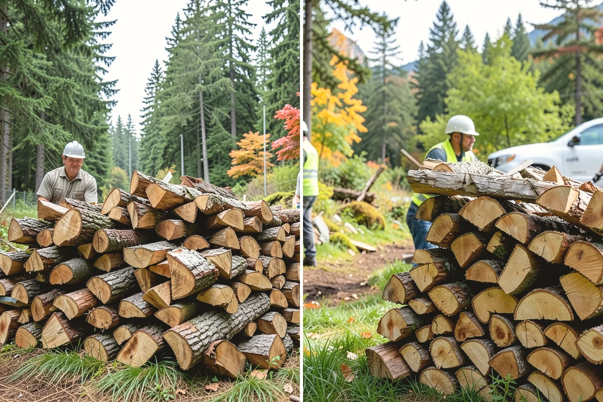 Low-Moisture Firewood in Ruston, Pierce County, WA - Cured wood is sorted by moisture