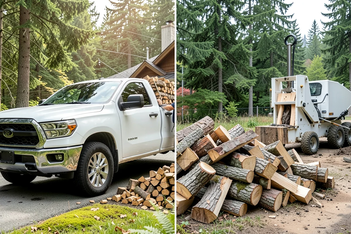 Low-Moisture Firewood in Seattle, King County, WA - Cured wood is sorted by moisture