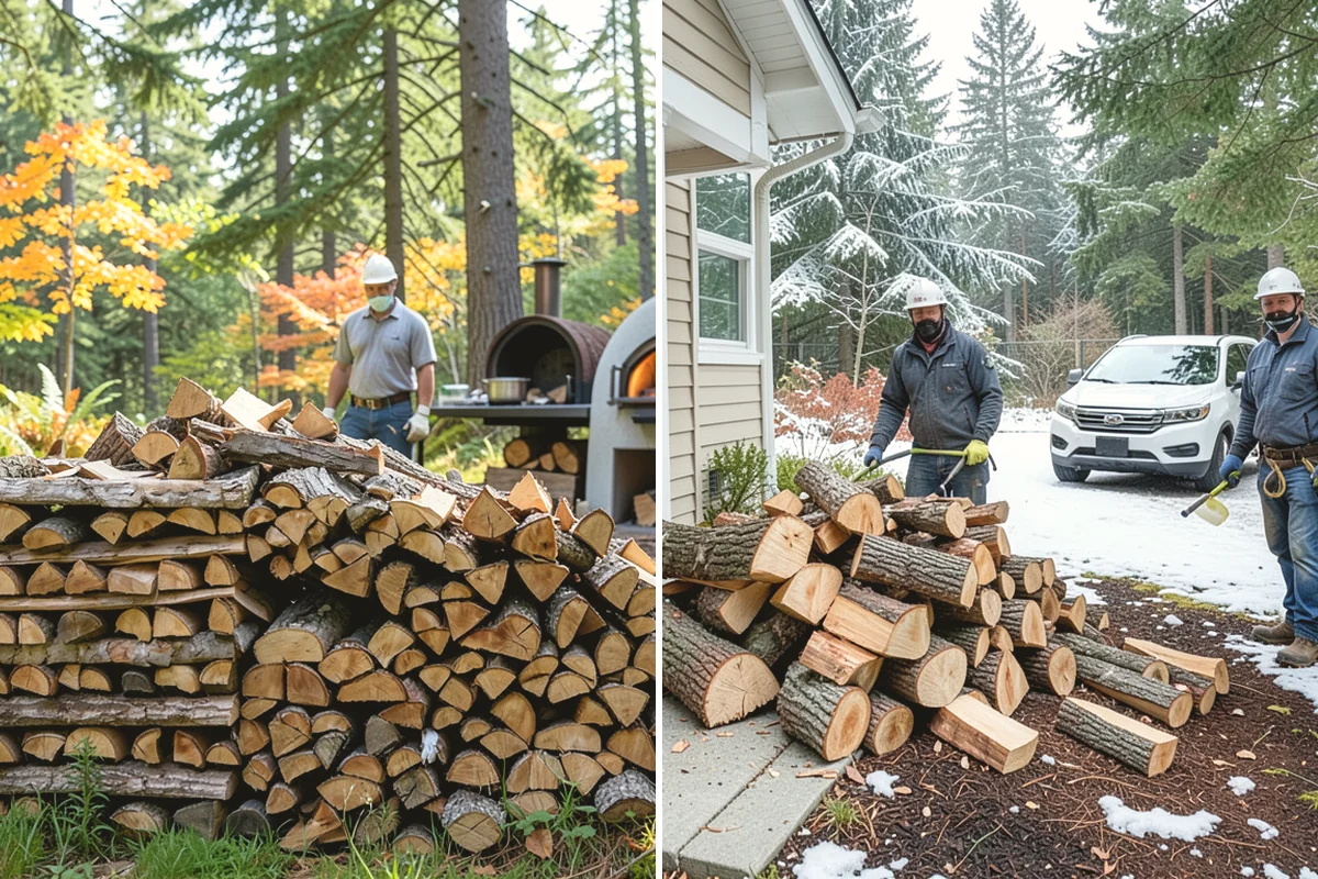 Low-Moisture Firewood in Steilacoom, Pierce County, WA - Cured wood is sorted by moisture