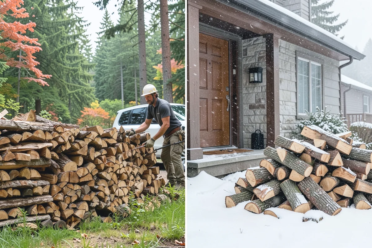 Low-Moisture Firewood in Sumner, Pierce County, WA - Cured wood is sorted by moisture