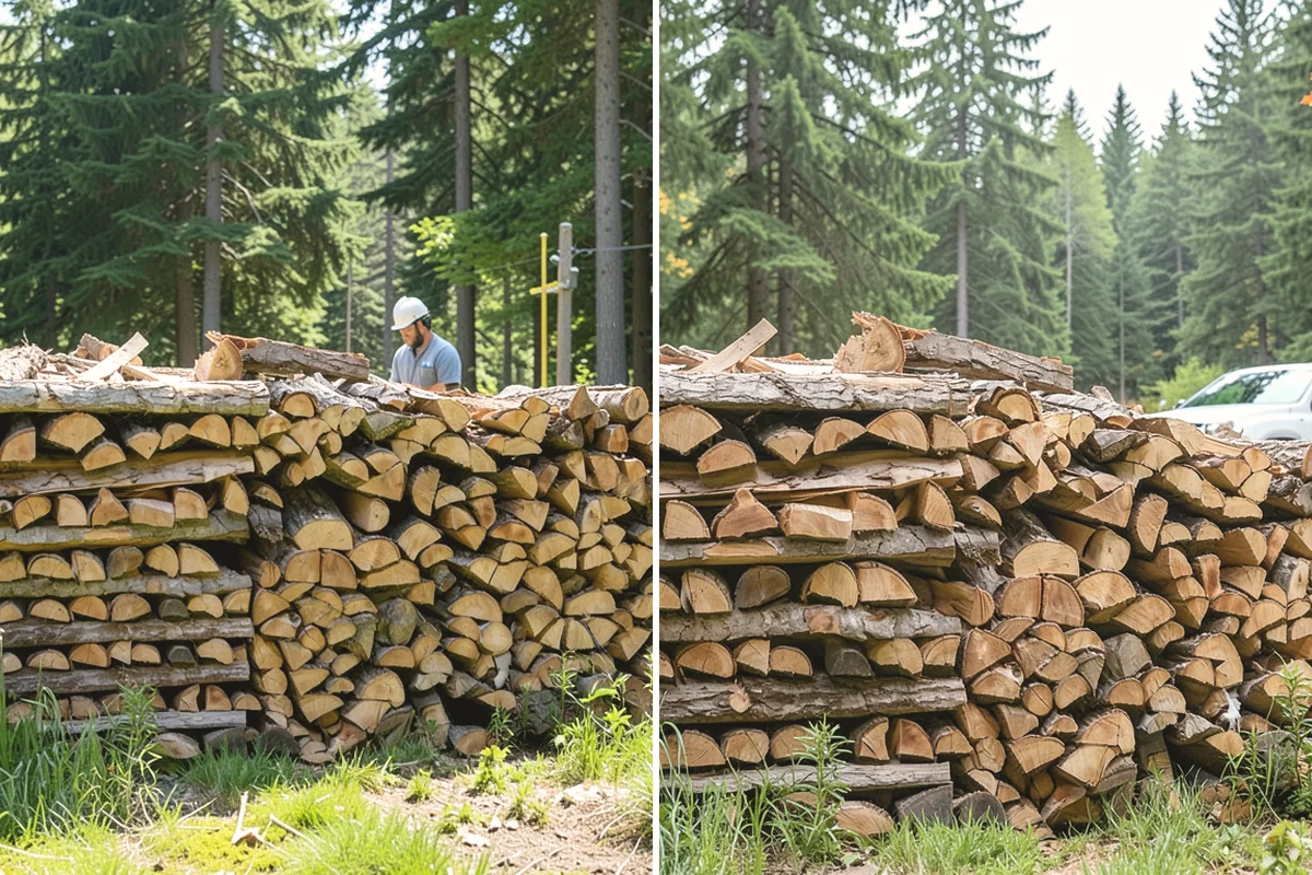Low-Moisture Firewood in Tacoma, Pierce County, WA - Cured wood is sorted by moisture