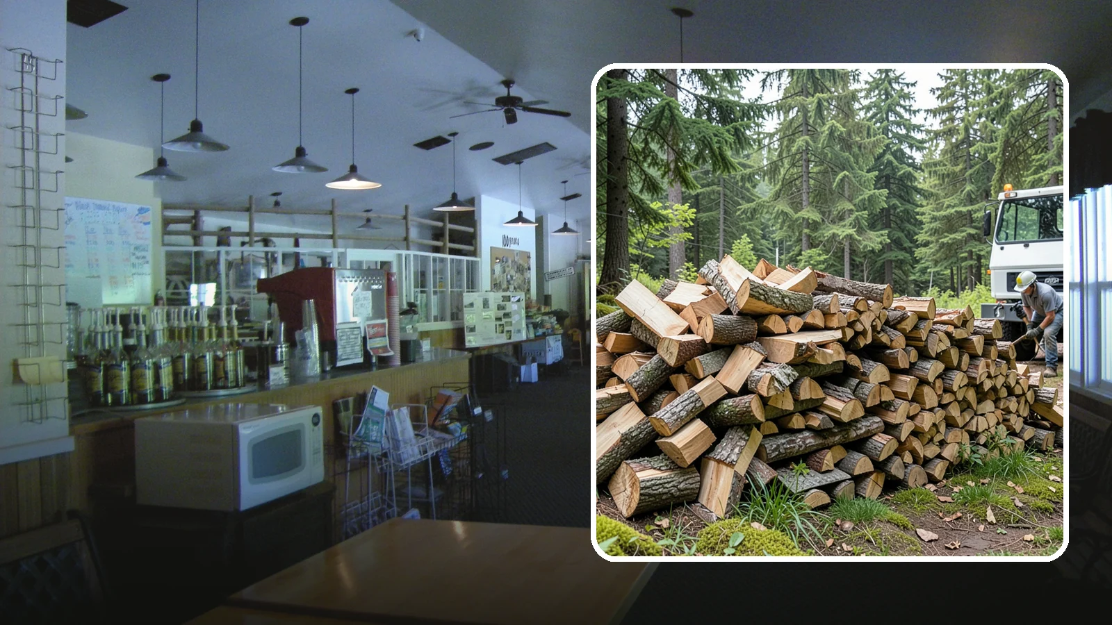 Mixed Hardwood Firewood in Black Diamond, King County, WA - Our mixed hardwood firewood blends dense, slow-burning hardwoods for long-lasting heat and steady coals during Pacific Northwest...
