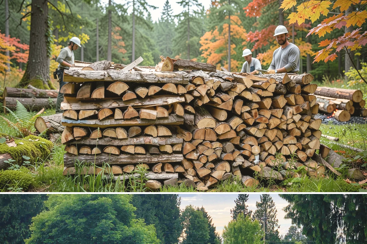 Mixed Hardwood Firewood in Bonney Lake, Pierce County, WA - Order hardwood in fall so you have long-burning wood ready for the deep-winter cold snaps.